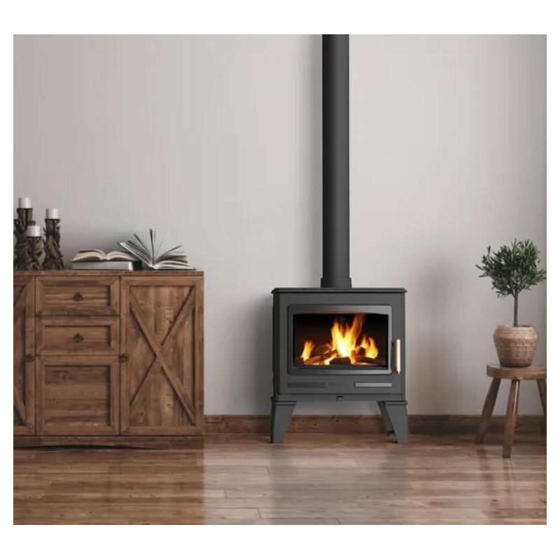 Poêle à bois raccordable en fonte - SUPRA Georges 6.7 kW