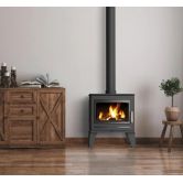 Poêle à bois raccordable en fonte - SUPRA Georges 6.7 kW