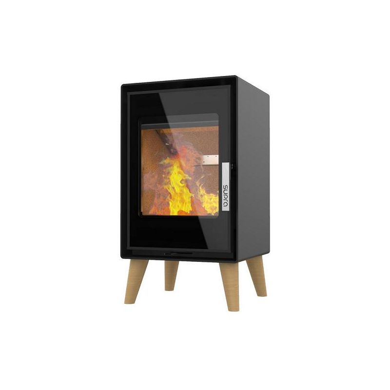 Poêle à bois étanche - SUPRA Jacco pieds bois 4.8 kW