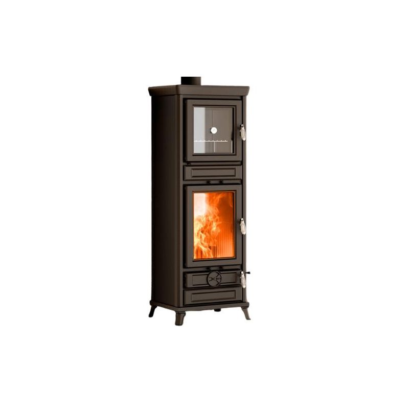 Poêle à bois avec four en fonte - THERMOROSSI Anna Evo5 Easy 12.5 kW