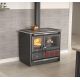 Cuisinière à bois raccordable - LA NORDICA Rosa XXL.16 Steel 10.5 kW