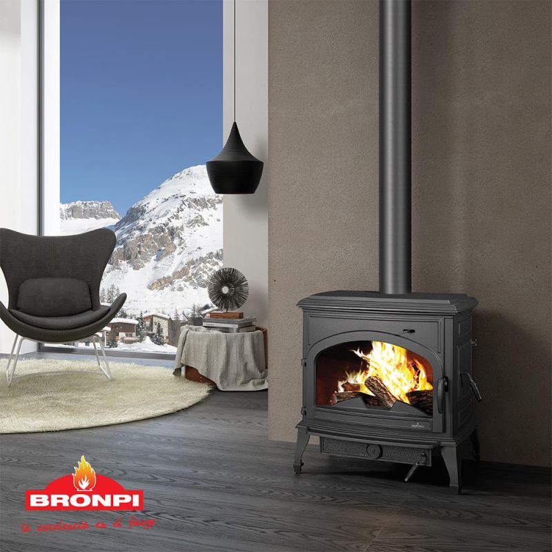 Poêle à bois en fonte - BRONPI Etna 11.3 kW