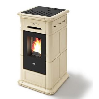 Poêle à granules ventilé céramique - EVACALOR Alina 8 KW