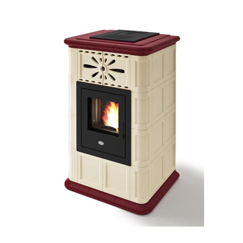 Poêle à granules ventilé céramique - EVACALOR Maria 12.5 kW