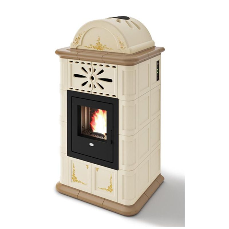 Poêle à granules ventilé céramique - EVACALOR Diana 12.5 kW