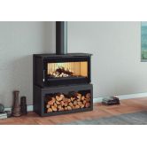 Poêle à bois raccordable avec bûcher - FIREMATIC Toronto - M 12.8 kW
