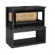 Poêle à bois ventilé raccordable 3 vitres avec bûcher - FIREMATIC Calgary - M 13 kW