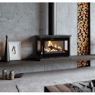 Poêle à bois ventilé 3 vitres - FIREMATIC Montréal 3F 13 kW