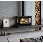 Poêle à bois ventilé raccordable 3 vitres - FIREMATIC Montréal 3F 12.8 kW