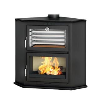 Poêle à bois d'angle avec four - FIREMATIC Texas 10.9 kW