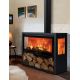 Poêle à bois 3 vitres - PANADERO Chopin 3V 8.2 kW