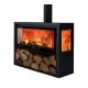 Poêle à bois 3 vitres - PANADERO Chopin 3V 8.2 kW