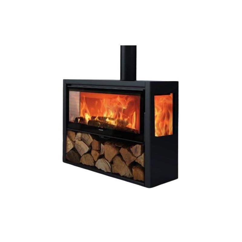 Poêle à bois 3 vitres - PANADERO Chopin 3V 8.2 kW
