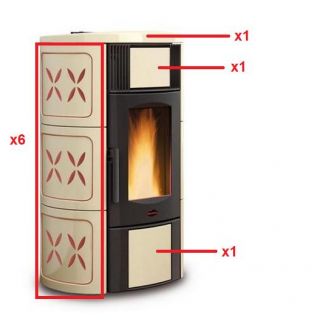 Lot de céramique ISIDE IDRO H15 - EXTRAFLAME