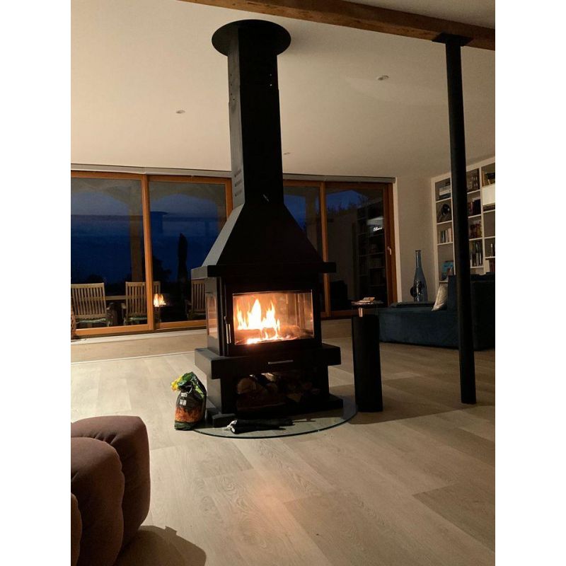 Poêle à bois cheminée 4 faces - FIREMATIC Kingston 10.5 kW