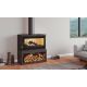 Poêle à bois raccordable avec bûcher - FIREMATIC Toronto - S 12.6 kW