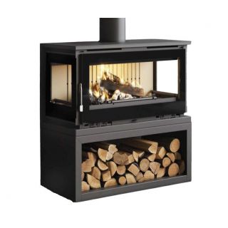Poêle à bois ventilé 3 vitres - FIREMATIC Calgary - S 12.5 kW