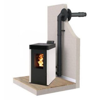 PACK : Poêle à granules étanche + Kit ventouse - INTERSTOVES Marina 8 kW