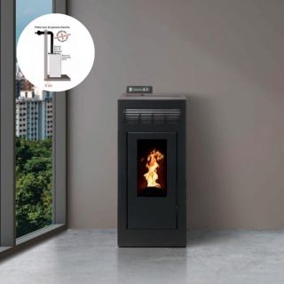 PACK : Poêle à granules étanche canalisable + Kit ventouse - INTERSTOVES Marina Concentrique 11 kW