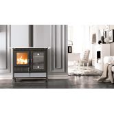 Cuisinière à bois en pierre raccordable  - THERMOROSSI Margherita Evo Stone 12.1 kW