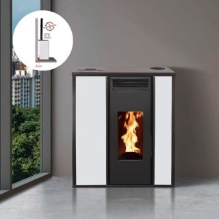 PACK : Poêle à granules étanche + KIT VENTOUSE - INTERSTOVES Tessa Concentrique 10 kW
