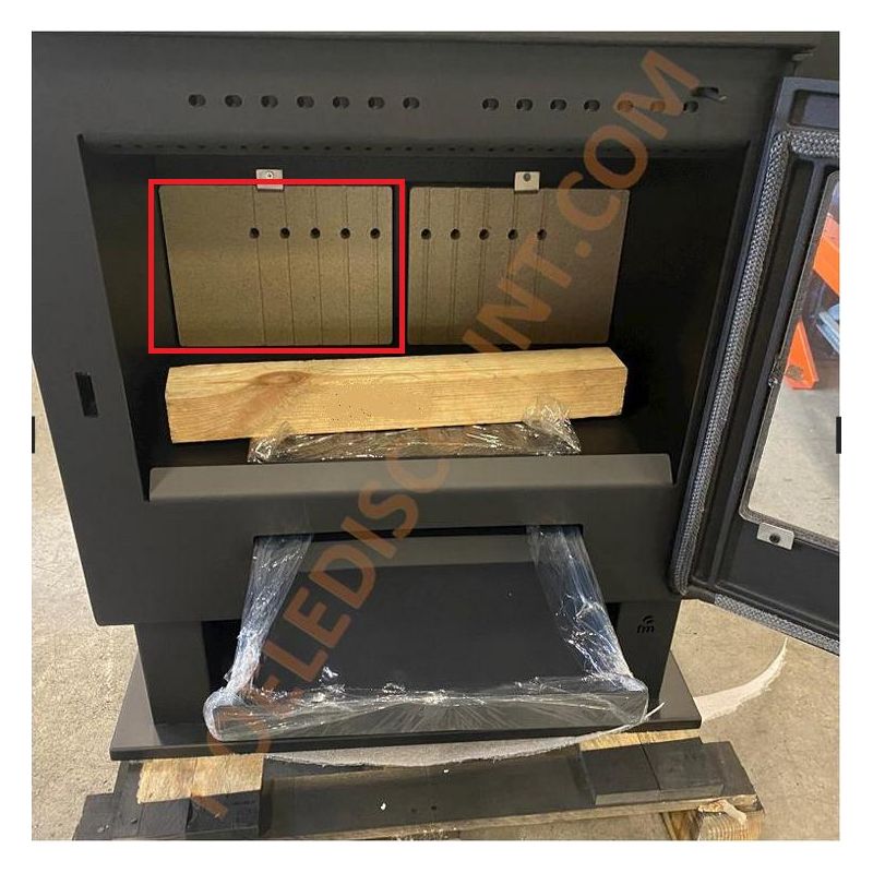 Plaque vermiculite gauche - JERSEY FIREMATIC WOOD
