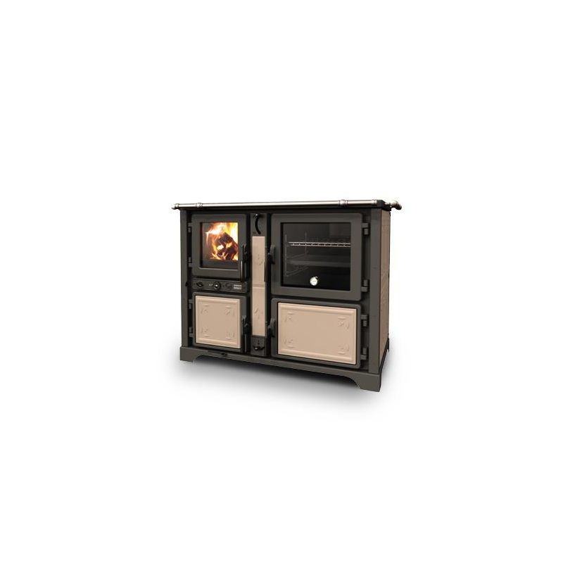 Thermo cuisinière à bois - THERMOROSSI Bosky Country F30 Evo Fiori 21.4 kW