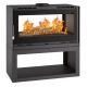 Large poêle à bois 2 vitres - FIREMATIC Ottawa - L 13 à 19 kW