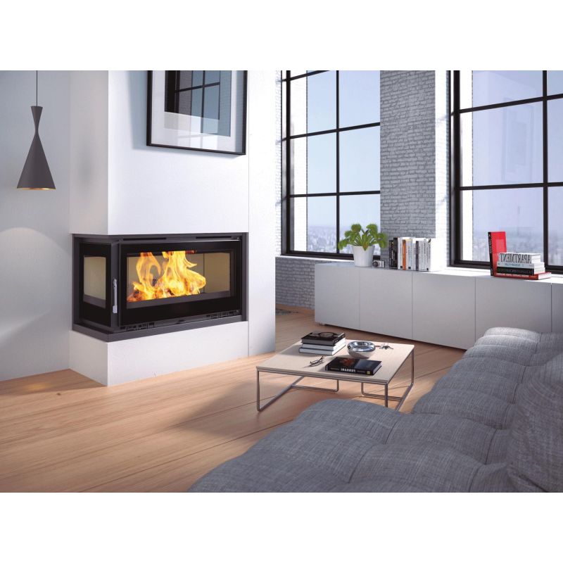 Insert à bois 2 faces ventilé - FIREMATIC Eden-I 13.3 kW