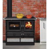 Thermo cuisinière à bois - INTERSTOVES Magnum Hydro SG pierre 14 kW
