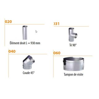 KIT inox raccordement supérieur - DINAK