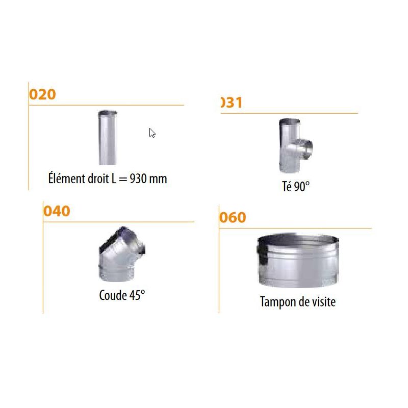 KIT inox raccordement supérieur - DINAK
