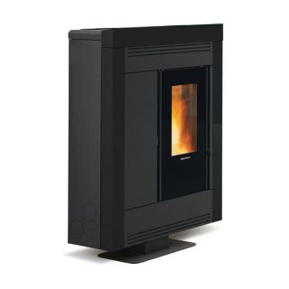 Poêle à granules extra plat canalisable - EXTRAFLAME Souvenir Plus Steel 5.0 10 kW
