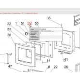 Vitre de four pour CORTINA FORNO - LA NORDICA