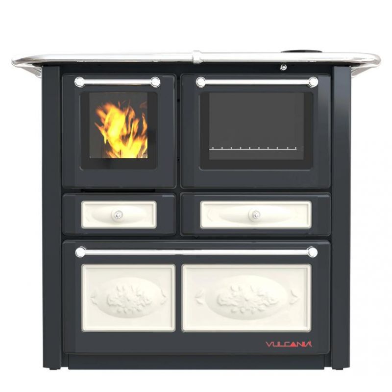 Cuisinière à bois - VULCANIA Emilia Plus Ceramica 6.3 kW