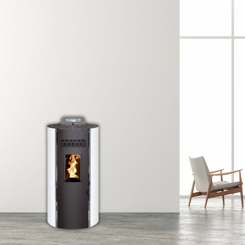 Poêle à granules rond étanche - INTERSTOVES Léandro 9 8kW