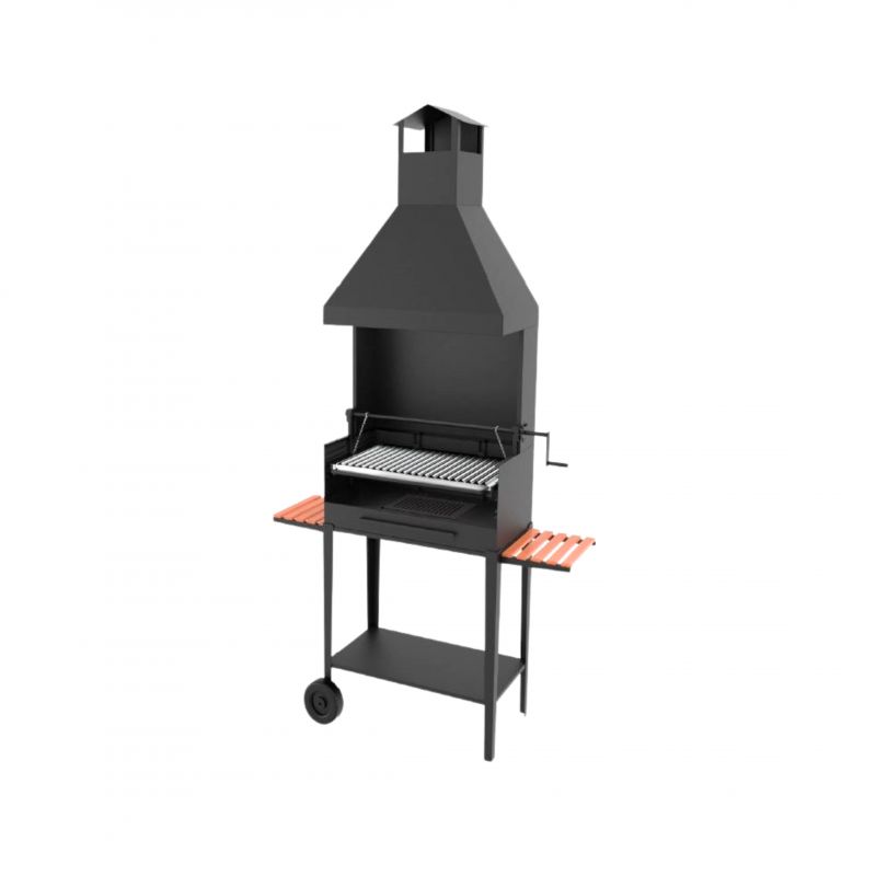 Barbecue bois/charbon à manivelle - FM CALEFACCION - BVE-64