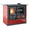 Cuisini&egrave;re &agrave; bois raccordable - LA NORDICA Rosa 5.0 Maiolica Bordeaux 8.8 kW