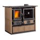 Cuisinière à bois raccordable - LA NORDICA Rosa 5.0 Maiolica Taupe 8.8 kW