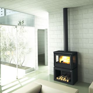 Poêle à bois 3 vitres silencieux - BRONPI Versailles 10 kW