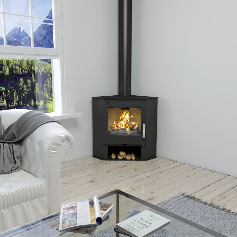 Poêle à bois d'angle - BRONPI Lerma 9 kW