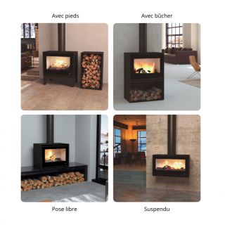 Poêle à bois - BRONPI Cairo 70 Box 12 kW