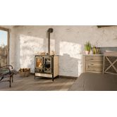 Cuisinière à bois en céramique - THERMOROSSI Melissa Evo Maiolica 8.2 kW