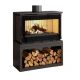 Poêle à bois raccordable avec bûcher - FIREMATIC Toronto - S 65 12.6 kW