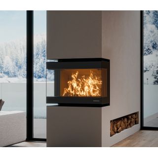 Insert à bois 3 vitres premium - THERMOROSSI Panorama 5.7 kW