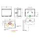 Insert à bois 3 faces premium - THERMOROSSI Panorama 5.7 kW