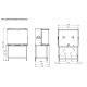 Insert à bois 3 faces premium - THERMOROSSI Panorama 5.7 kW