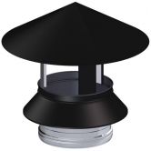 Capuchon pare-pluie Ø200mm - DW BLACK