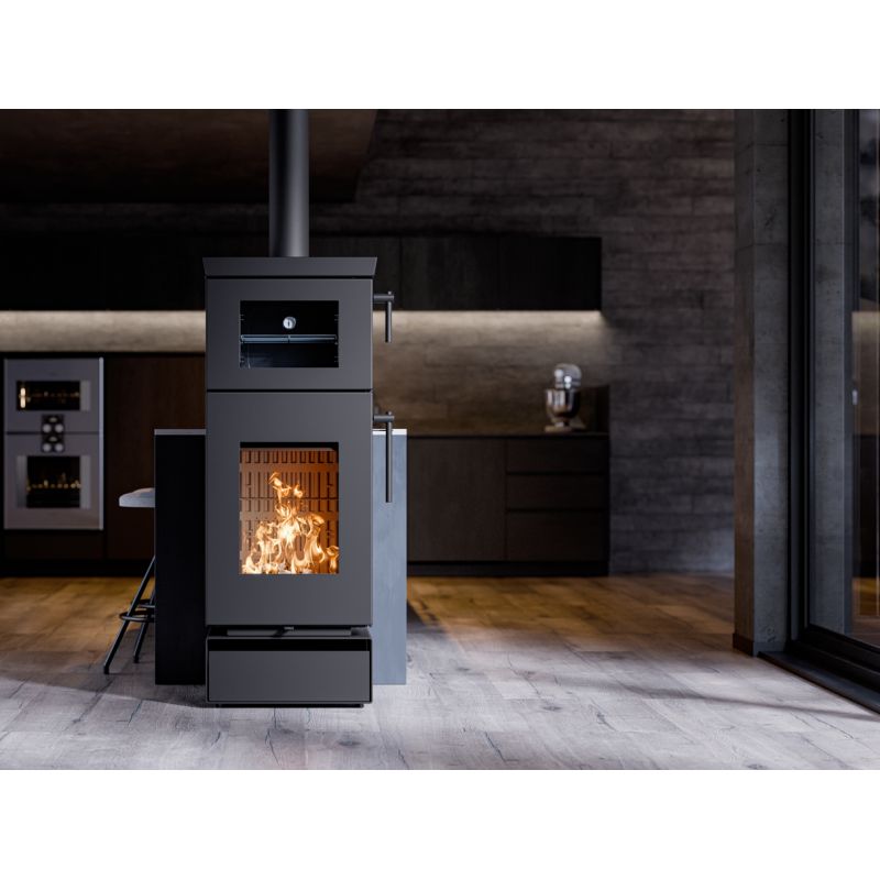 Poêle à bois avec four raccordable - THERMOROSSI Zen O 4.8 kW