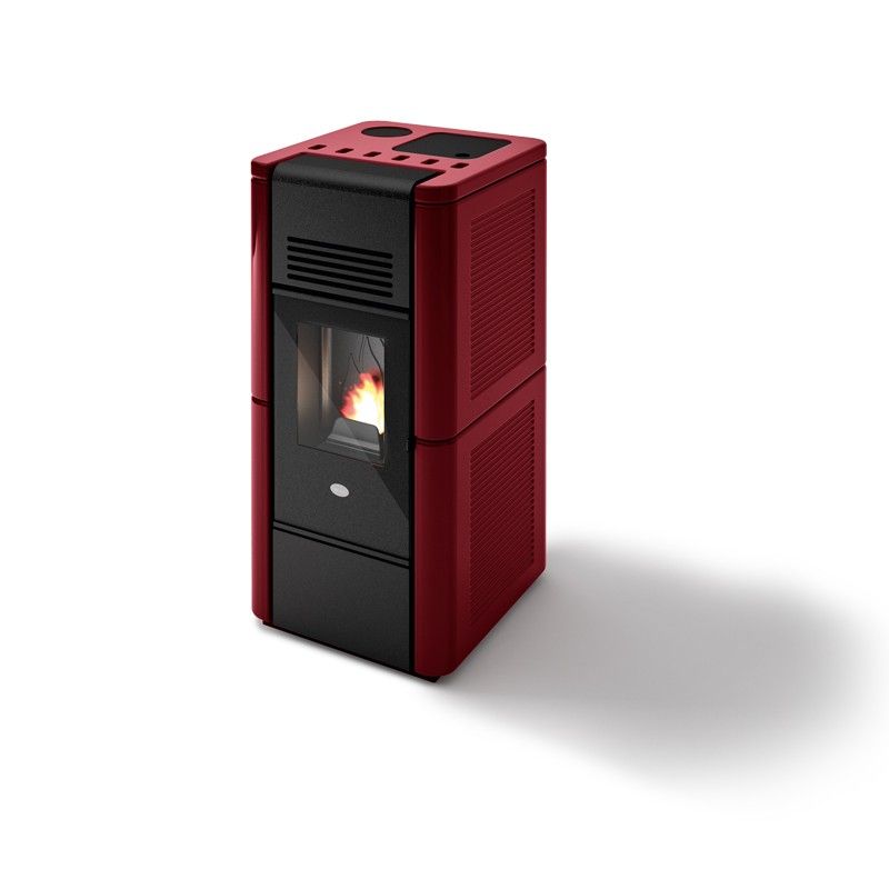 Poêle à granule ventilé céramique - EVACALOR Greta 9 kW